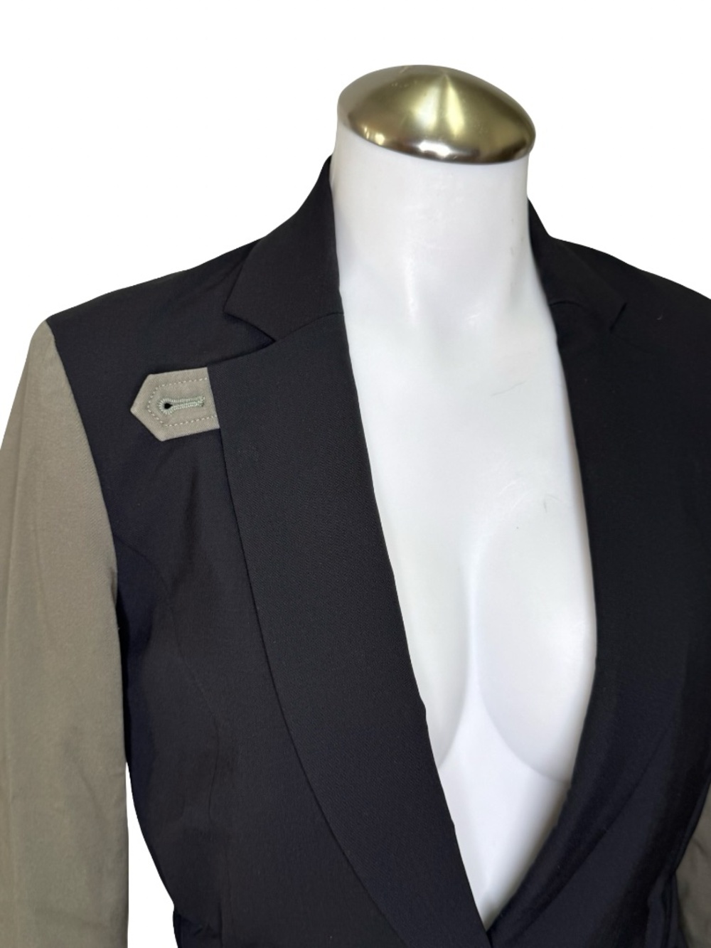 $795 Veronica Beard Army Blazer Black Army Green Wool Size 4 NWOT - Picture 3 of 16